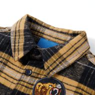 Детска карирана риза, жълто и черно, 92