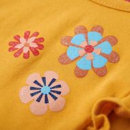 Детска тениска с дълъг ръкав, тъмна охра, 104