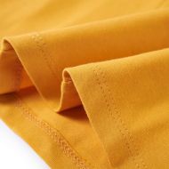 Детска тениска с дълъг ръкав, тъмна охра, 104