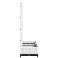 Градинска саксия с решетка, бяла, 120x40x121,5 см, полипропилен