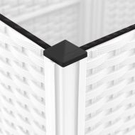 Градинска саксия с решетка, бяла, 120x40x121,5 см, полипропилен