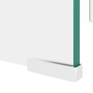 Стойка за телевизор/монитор, стъкло, прозрачна, 80x30x13 см