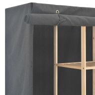 Гардероб, сив, 173x40x170 см, текстил