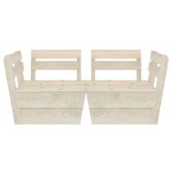 Градински 2-местен палетен диван, импрегниран смърч