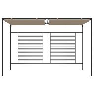 Шатра с прибиращ се покрив, 3x4x2,3 м, сива, 180 г/м²