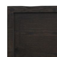 Плот за маса тъмнокафяв 120x40x(2-6) см обработен масивен дъб
