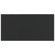 Градински трапезен комплект с възглавници 5 части, бежово/черно