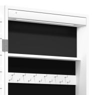 Огледален шкаф за бижута с LED осветление, стенен монтаж, бял
