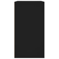 Козметичен шкаф, черен, 80x40x75 см, инженерно дърво