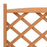 Кашпа с пергола, кафяво, масивна ела