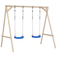 Детски люлки с въжета, 2 бр, сини, 38x16 см, PE