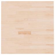 Квадратен плот за маса, 70x70x2,5 см, необработен дъб масив