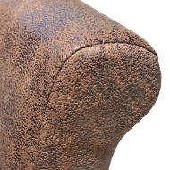 Трапезни столове, 2 бр, кафяви, изкуствена кожа