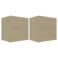 Нощни шкафчета, 2 бр, дъб сонома, 40x30x40 см, инженерно дърво