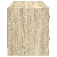 ТВ шкаф със стъклени врати, сонома дъб, 102x37x42 см