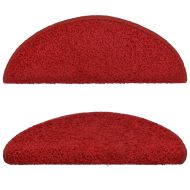 Изтривалки за стълби, 15 бр., 65x21x4 см, червени, полукръгли, големи