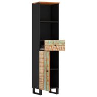 Шкаф за баня 38x33x160 см масивно регенерирано дърво