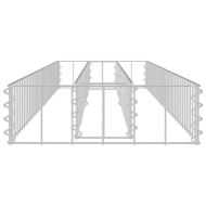 Габион повдигната леха, поцинкована стомана, 180x30x10 см