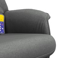 Масажен наклоняем стол с табуретка, тъмносив, текстил