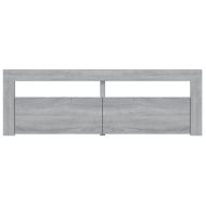 ТВ шкаф с LED осветление, сив сонома, 120x35x40 см