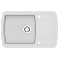 Гранитна кухненска мивка с едно корито, бяла