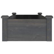 Градинска повдигната леха с вложка сива 120x45x25 см ела масив