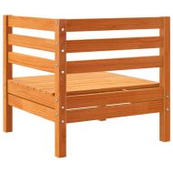 Градински ъглов диван, восъчнокафяв, бор масив