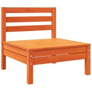 Градинско кресло без подлакътници с възглавници восъчнокафяв