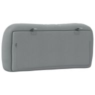 Мека табла за легло Hvar, светлосива, 90 см, плат