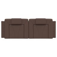 Мека табла за легло Viana, кафява, 120 см, изкуствена кожа