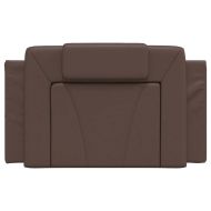 Мека табла за легло Viana, кафява, 80 см, изкуствена кожа