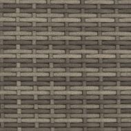 2-местен градински диван със сенник и табуретки сив полиратан