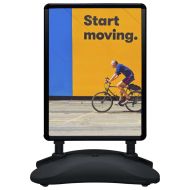 A1 постер на стойка с водна основа, черен, алуминиева сплав