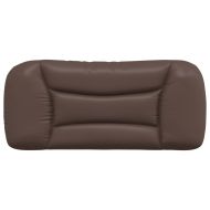 Мека табла за легло Hvar, кафява, 90 см, изкуствена кожа