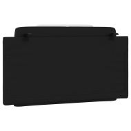 Мека табла за легло Viana, черна и бяла, 100 см, изкуствена кожа