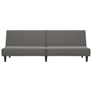 2-местна кушетка, сива, изкуствена кожа