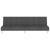 2-местно разтегателно канапе, тъмносиво, текстил