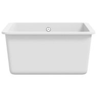 Гранитна кухненска мивка с едно корито, бяла