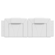 Мека табла за легло Viana, бяла, 120 см, изкуствена кожа