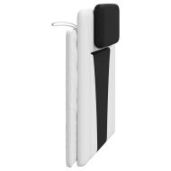 Мека табла за легло Viana, бяла и черна, 100 см, изкуствена кожа