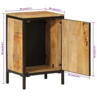 Шкаф за баня 40x30x60 см мангово дърво масив и желязо