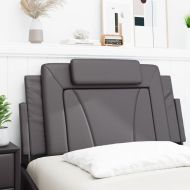 Мека табла за легло Viana, сива, 100 см, изкуствена кожа