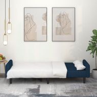 2-местно разтегателно канапе, синьо, кадифе