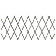 Огради хармоника, 5 бр, сиви, чамова дървесина масив, 180x30 см