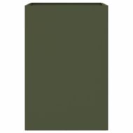 Кашпа, маслиненозелена, 52x48x75 см, стомана