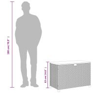 Градинска кутия за съхранение черна 110x55x63см PE ратан акация