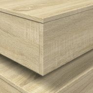 Маса за кафе с LED осветление, сонома дъб, 90x50x40 см