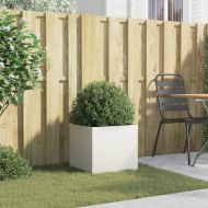 Кашпа, бяла, 42x40x39 см, стомана