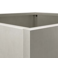 Кашпи, 2 бр, сребристи, 49x47x46 см, неръждаема стомана