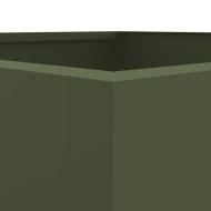 Кашпа, маслиненозелена, 42x38x75 см, стомана